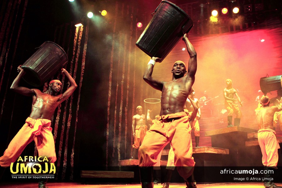 Gumboot dancers in South African show - Africa Umoja