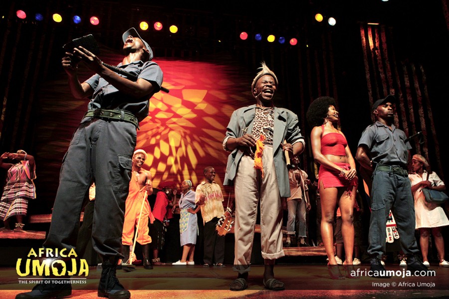 Dompass Scene in Africa Umoja, South African Musical